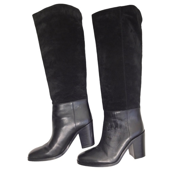 Vero Cuoio Shoes - Vero Cuoio Knee High Suede Leather Boots Black 8.5